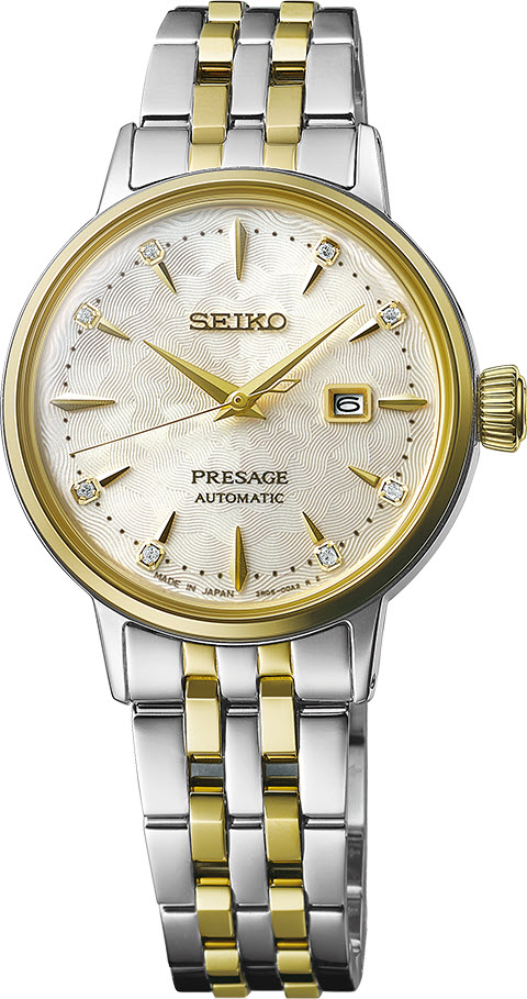 Seiko, Presage Cocktail Time Automatic dameklokke med stållenke og diamanter