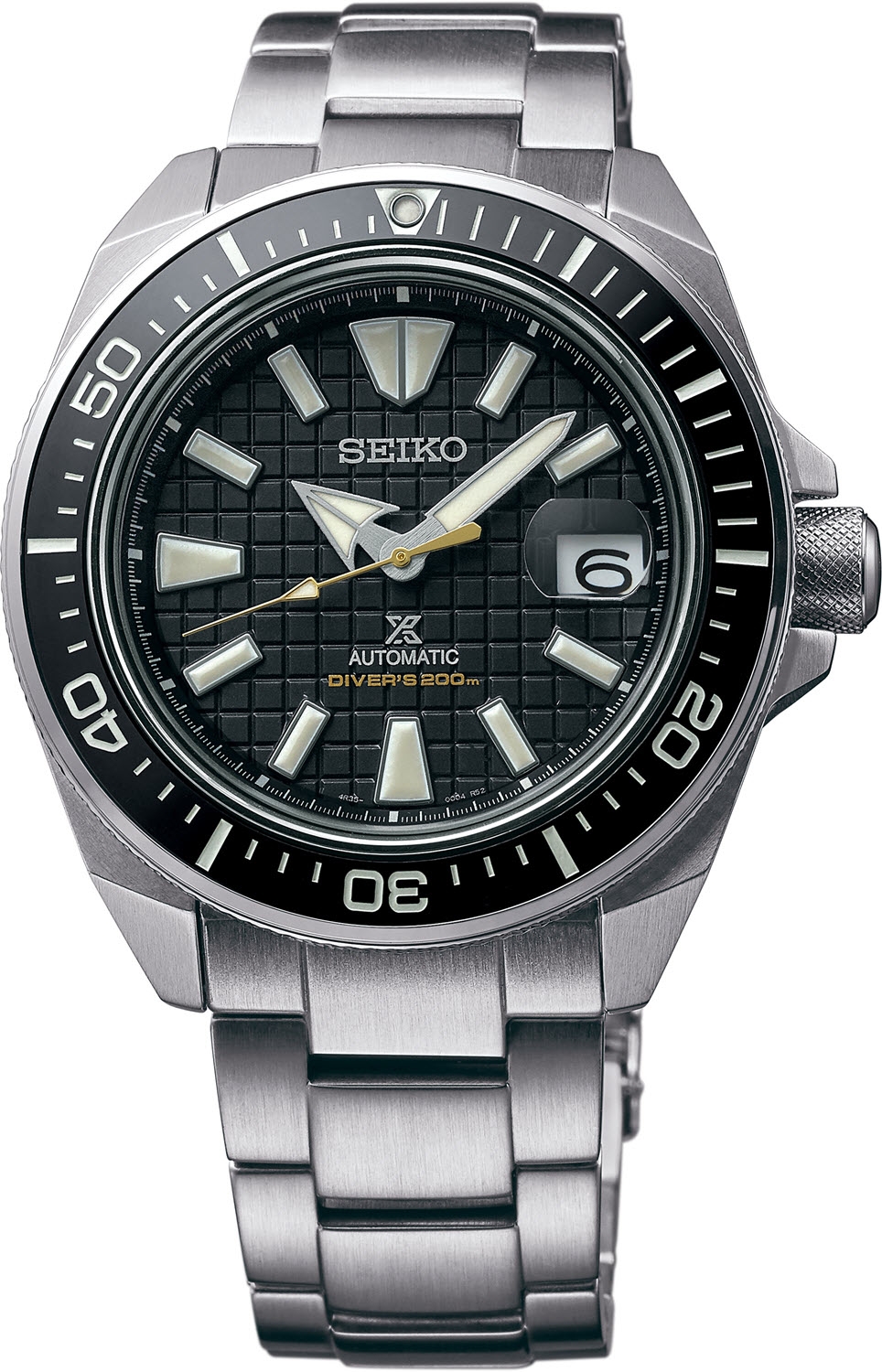 Seiko Prospex Automatic Divers Samurai SRPE35K1 -  Automatisk - Sølv - Herreklokker - Rustfritt stål - ledd m/pin - Safir