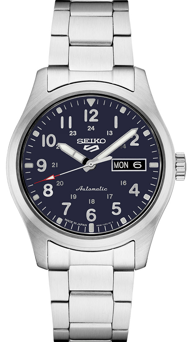 Seiko 5 Sports Automatic SRPG29K1 -  Automatisk - Sølv - Herreklokker - Rustfritt stål - ledd m/pin - Mineral