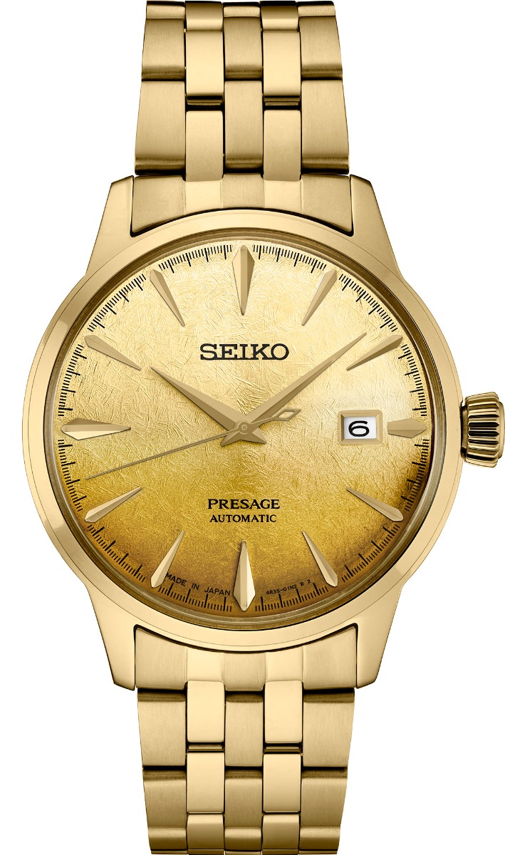Seiko, Presage Automatic herreklokke med gullfarget stållenke