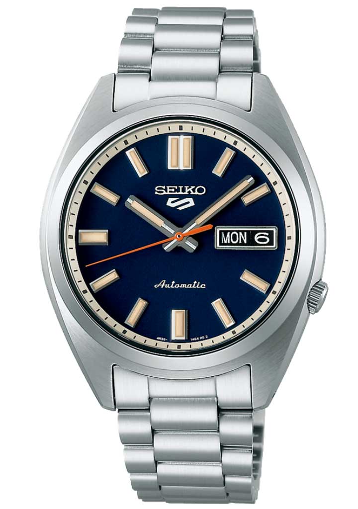 Seiko 5 Sports SRPK87K1 -  Automatisk - Sølv - Herreklokker - Rustfritt stål - ledd m/pin - Mineral