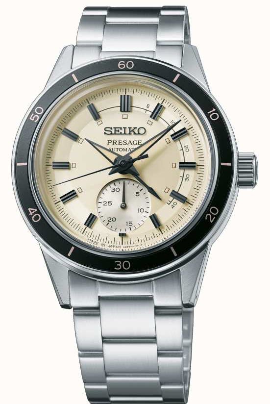 Seiko Presage Style 60s Automatic SSA447J1 -  Automatisk - Sølv - Herreklokker - Rustfritt stål - ledd m/pin - Mineral
