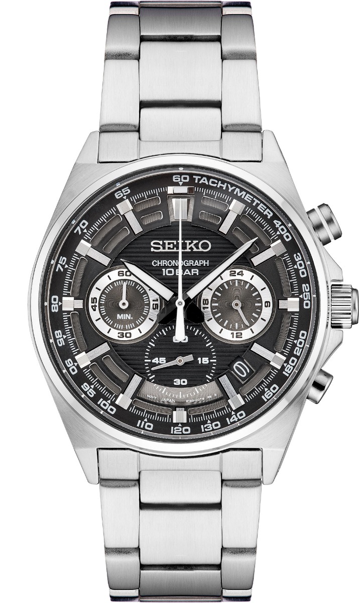 Seiko Chronograph Mens SSB397P1 -  Kvarts - Sølv - Herreklokker - Rustfritt stål - ledd m/pin - Mineral