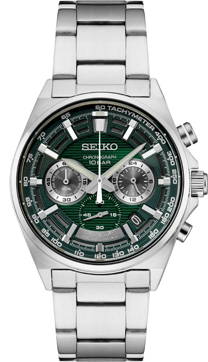 Seiko Conceptual Chronograph SSB405P1 -  Kvarts - Sølv - Herreklokker - Rustfritt stål - ledd m/pin - Mineral