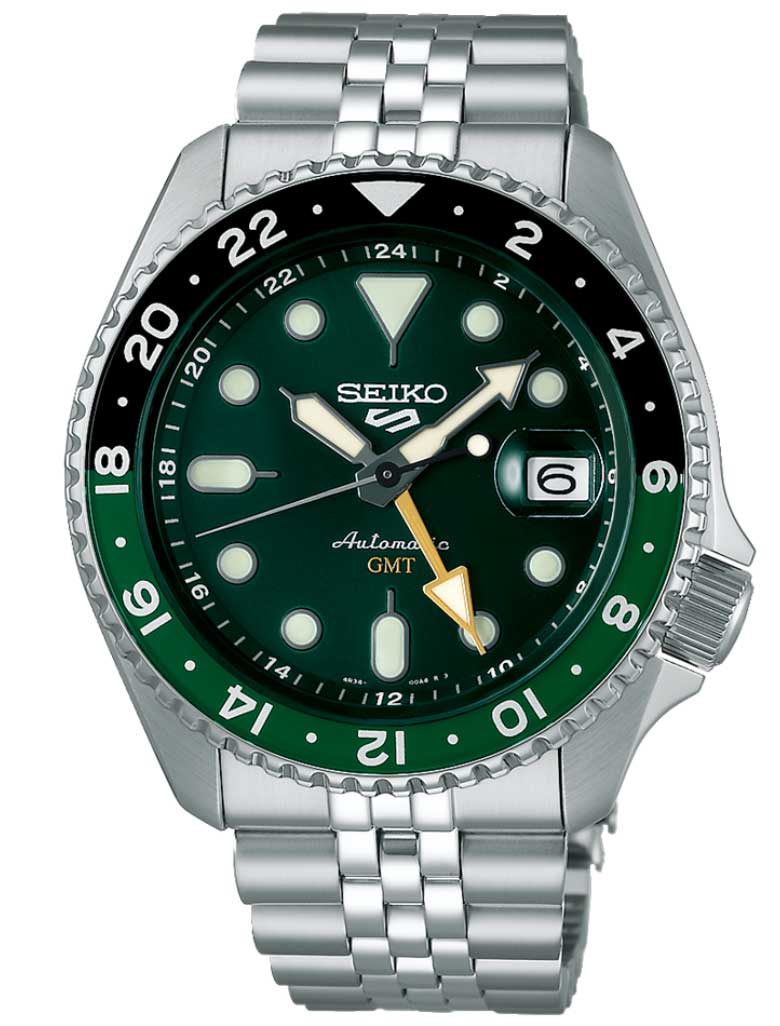 Seiko 5 Sports SSK035K1 -  Automatisk - Sølv - Herreklokker - Rustfritt stål - ledd m/pin - Mineral