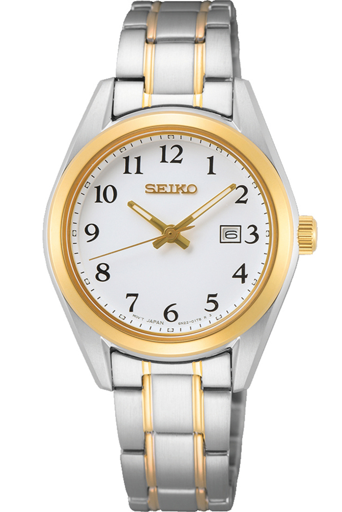 Seiko Classic Sapphire SUR466P1 -  Kvarts - Sølv - Dameklokker - Rustfritt stål - ledd m/pin - Safir
