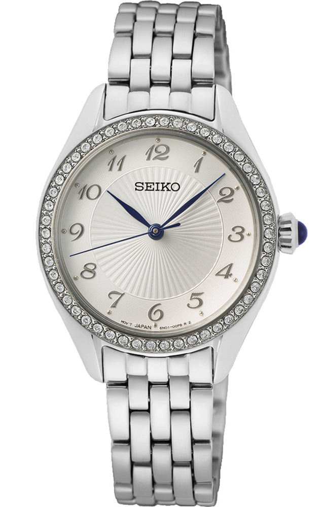 Seiko, Basic dameklokke med stållenke og swarowski krystaller