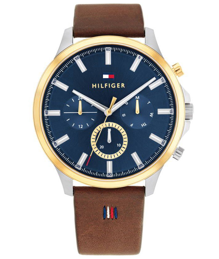 Tommy Hilfiger Ryder 1710496 -  Kvarts - Sølv - Herreklokker - Skinn - Mineral